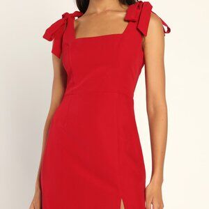 NWT Lulus Your Sweetie Wine Red Tie-strap Mini Dress - Size S